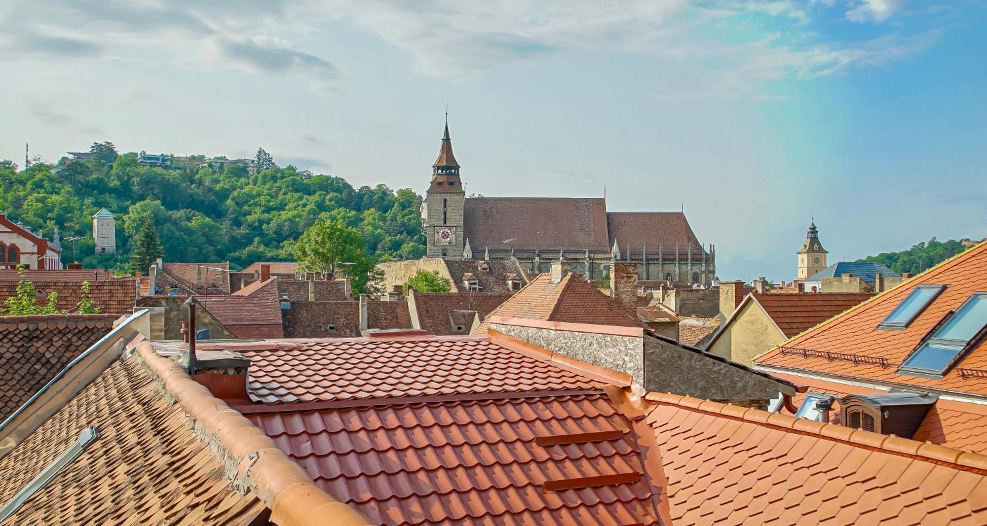 Rooftop Proprety With Large Terrace & Stunning Views - Braşov Exterior foto